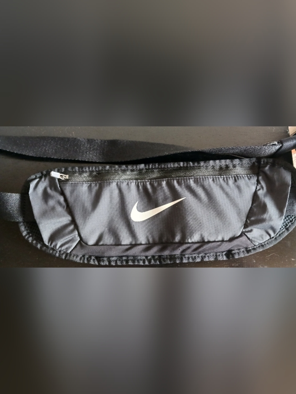 Nike Challenger Waist Fanny Pack Running Outdoor Mesh Back Black